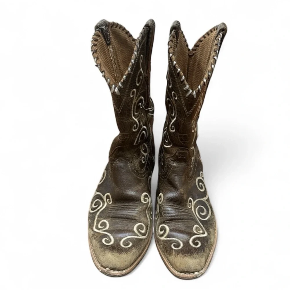 Ariat Tan and Brown Western Boots